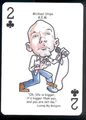 Michael Stipe R.E.M Rock n Roll a Tribute to Rock Playing Card