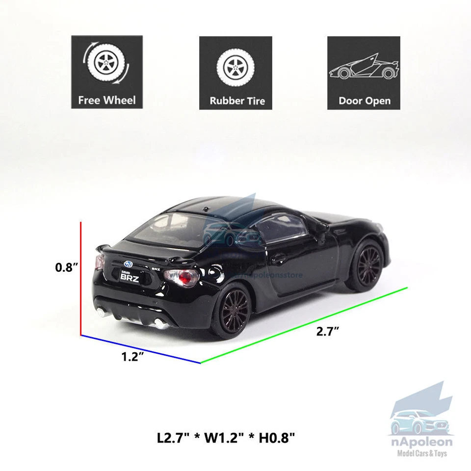 1:64 Subaru BRZ 2020 Modelo Coche Aleación Diecast Vehículo Colección Niños Regalo Negro Foto 2 de 4