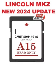 UPDATED 2024 MAP LINCOLN MKZ A15 GPS SD Card Navigation US/CAN