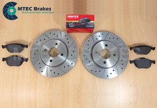 Focus ST170 Gelocht Gerillt Vordere Bremsscheiben & Bremsbeläge
