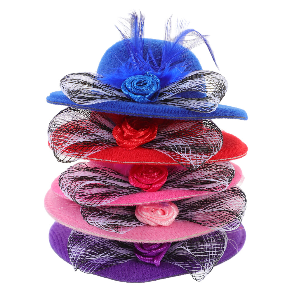 5pcs Mini Doll Tea Party Hats DIY Dress Up Fascinators Ladies Hats eBay