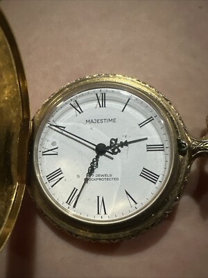 majestime pocket watch 17 jewels Deer And Dog | eBay