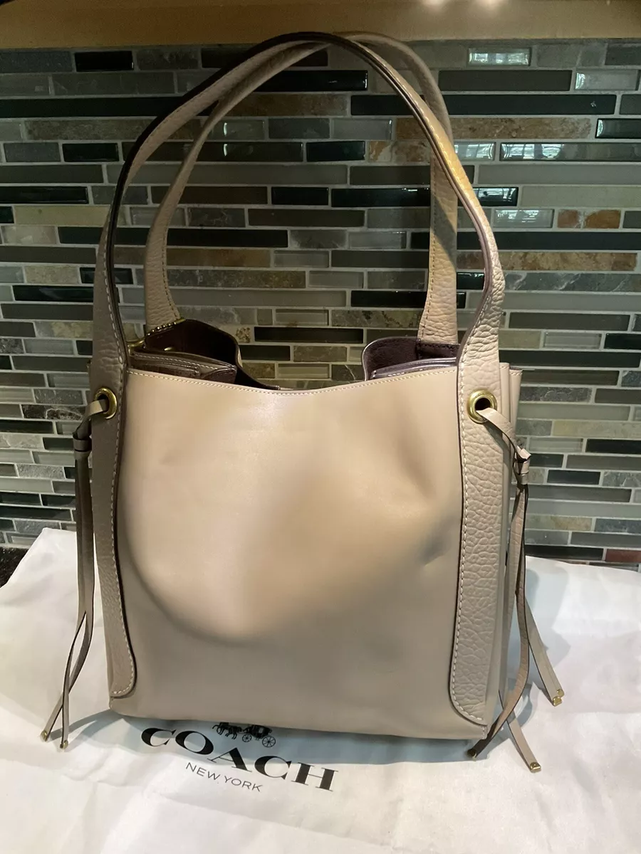 COACH 1941 Harmony Hobo Glovetanned Pebble Buffalo Leather Handbag 79471 Stone