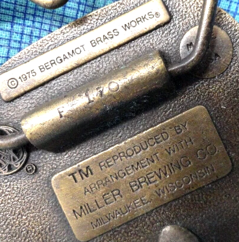 Vestido promocional Lowenbrau Beer cinto fivela Lion's Brew vintage anos 70 bergamota .TAZ166 - Imagem 4 de 4