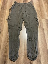 Aero Pants, Women's Size Large, Green, Belt, Cargo Pants, Pockets