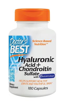 DOCTOR'S BEST, HYALURONIC ACID + CHONDROITIN SULFATE Kollagen 180 Kapseln