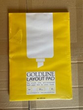 Layout Pad Semi transparent Smooth 50gsm 80 sheets Ref GPL1A4 Goldline New