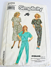Simplicity Jiffy 9569 Pull-On Skirt  Pants, Top Misses P-XL 6-24 Pattern Cut