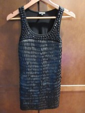 EXPRESS FACETED BEAD EMBELLISHED BLACK PARTY DRESS SIZE XS