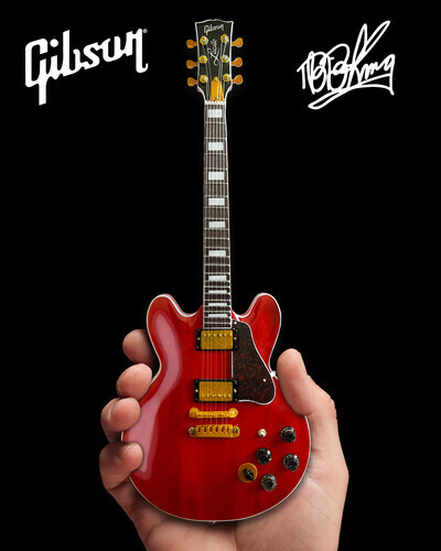 Bb King - BB King Gibson Cherry ES-355 Lucille Mini Guitar Replica Collectible [ - Bild 5 von 8