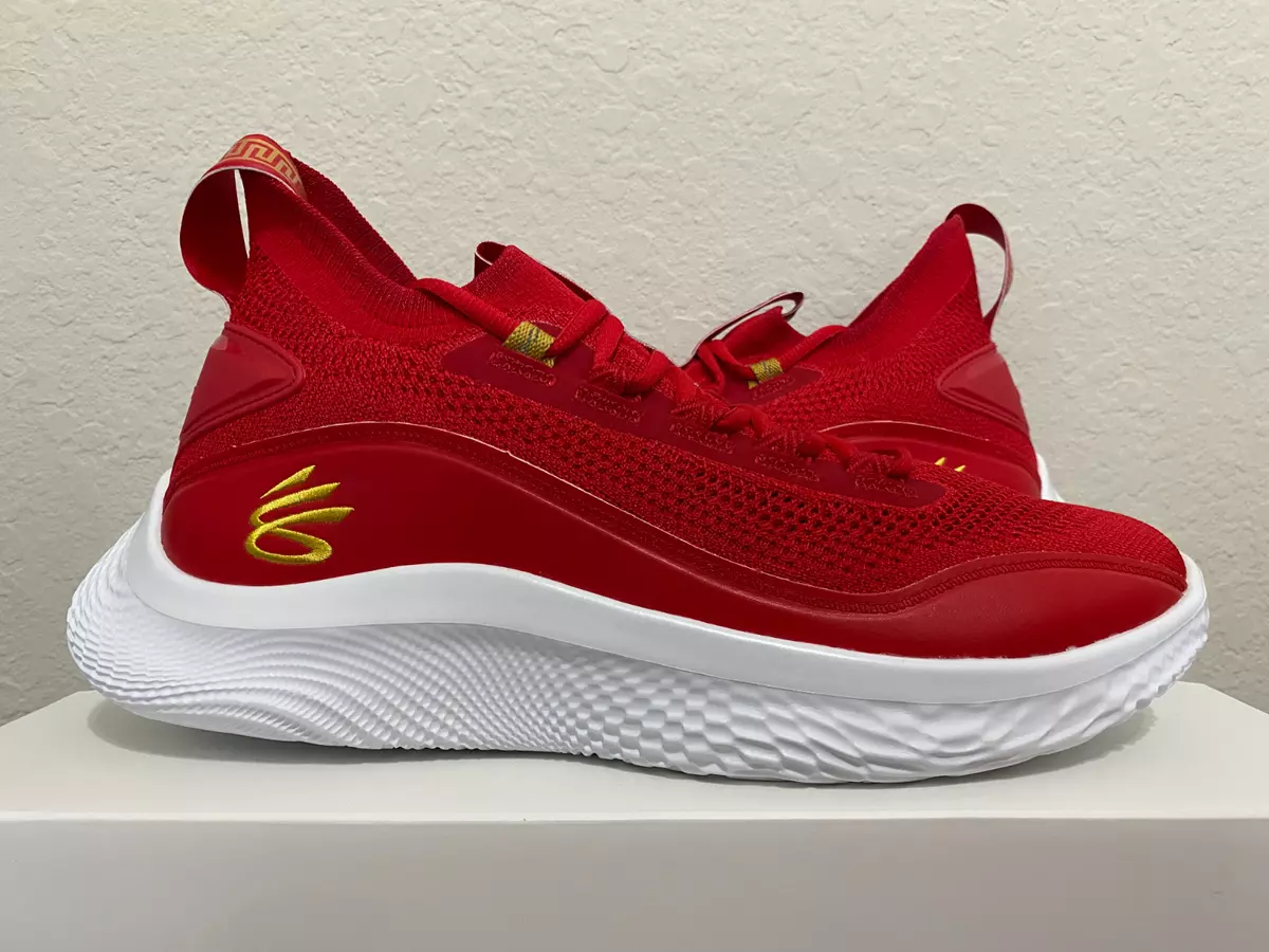 Under Armour UA Curry 8 CNY Chinese New Year Flow Red White Basketball size 12