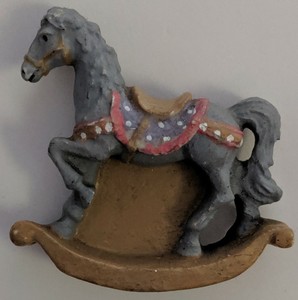 gray rocking horse