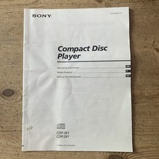 Sony CD Player CDP-361 Manual