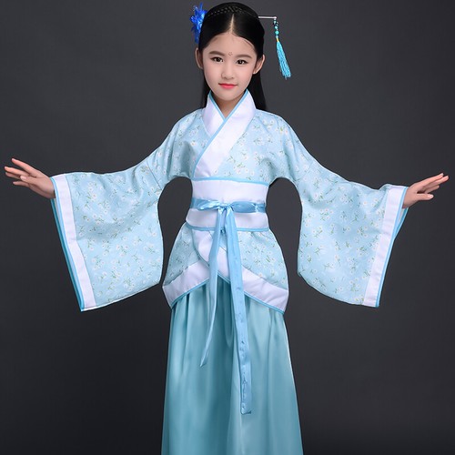 Chinese Traditional Children Hanfu Dance Costumes Stage Dress Dance Costume Gift - Picture 4 of 22