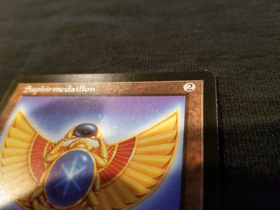 MTG 1x Tempest Misprint MP German Sapphire Medallion - Charlie Brown / Peanuts - Image 3 of 3