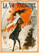 1920s La Vie Parisienne French Autumn Day Fra...