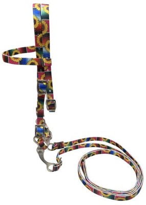 Showman Pony Sunflower & Serape Print Nylon Browband Bridle