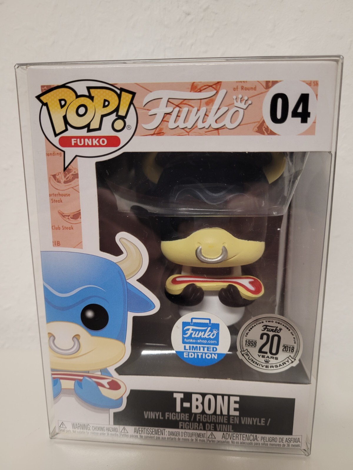 Funko Pop 04 + Softprotector T-Bone Negro Funko-Shop Exclusivo - Figura De Vinilo