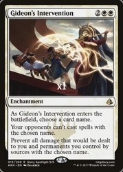 Gideon's Intervention 015/269 Amonkhet Rare MTG