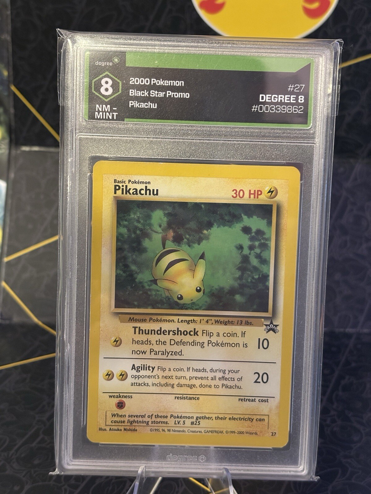 Degree 8 Pikachu #27 Black Star Promo 2000 Mint Pokémon TCG
