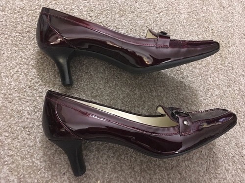 New Anne Klein Iflex AKFelder Wine Patent Leather Upper Shoes, Size 8 - Picture 3 of 10