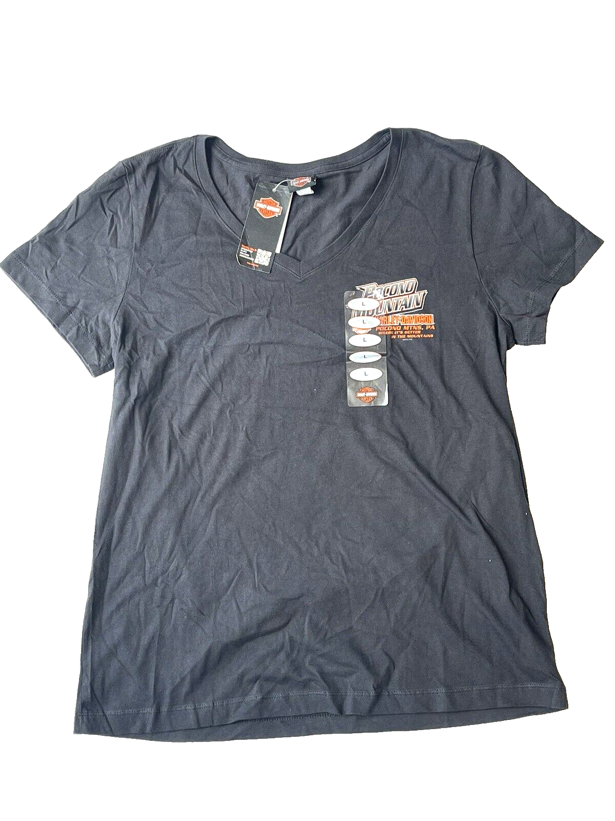 Harley-Davidson Women’s T-Shirt Black Logo Size 2XL NEW PSB0022597