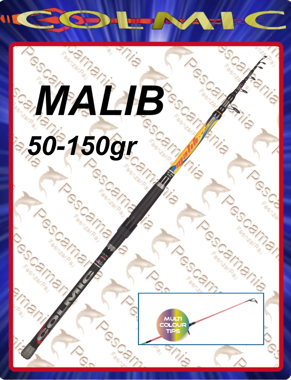 Canna colmic MALIB barca bolentino 3,50mt. 50-150gr.