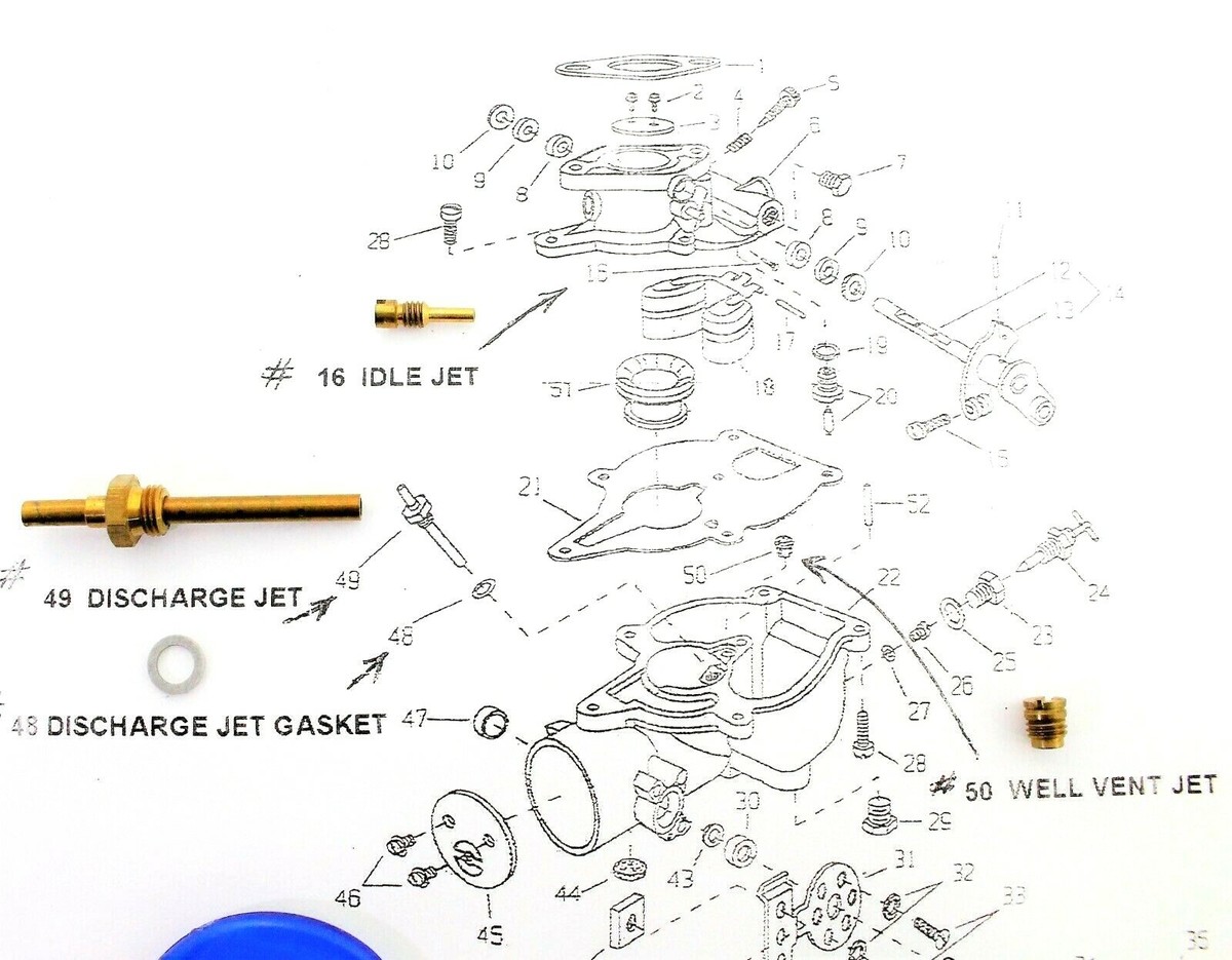 ZENITH Carburetor Jet Kit fits TJD LZ63CE LZ63CD LZ63CD1 14133