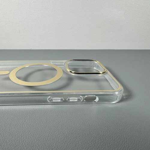 Case for iPhone 14 Pro Max - Clear | Golden Glow | Magnetic | Simple Elegance - Picture 9 of 14