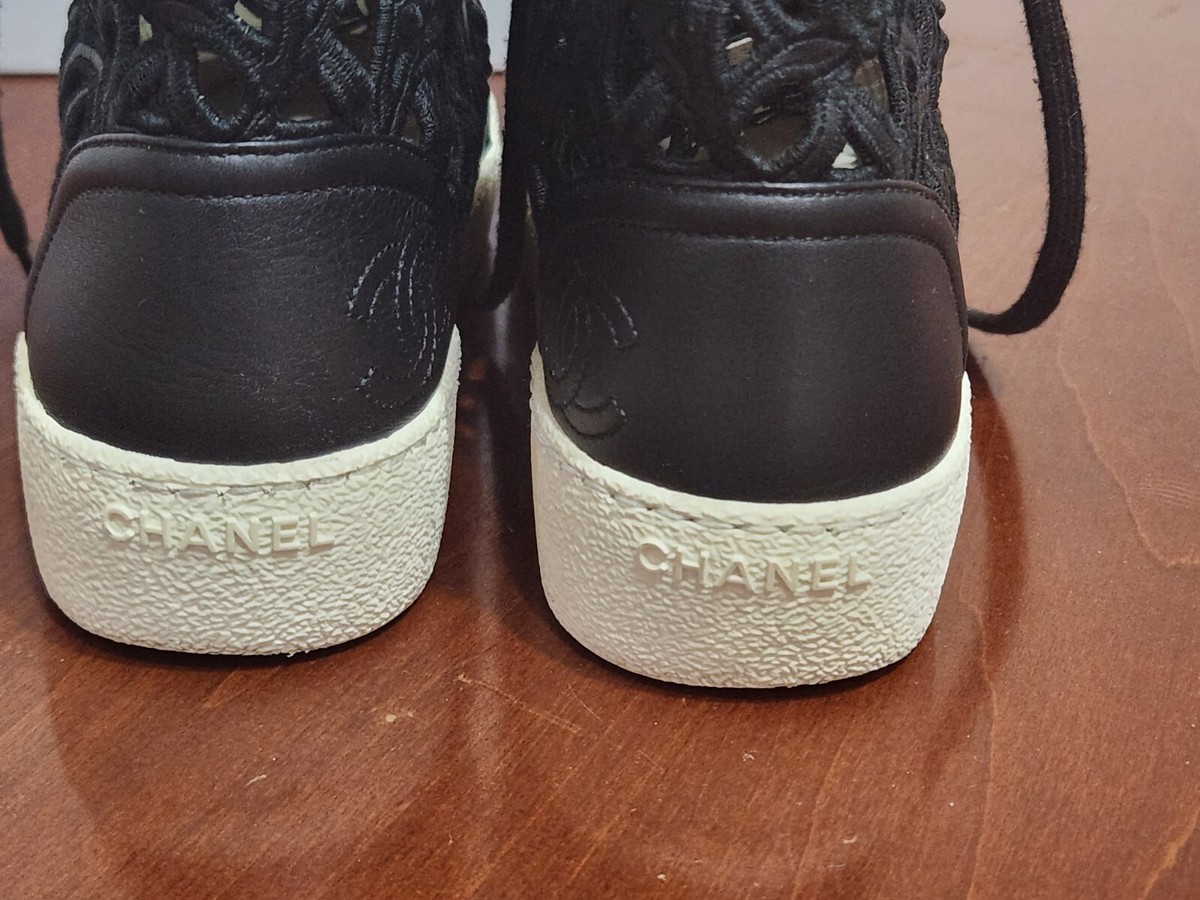 Size 7- CHANEL Laser Cut high top | eBay