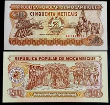 Mozambique 50 Meticais 1986 UNC Banknote World Paper Money FREE SHIPPING!!!