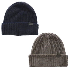 Coach Beanie Hat, Cashmere Knit, Unisex Striped Winter Cap, MSRP $128