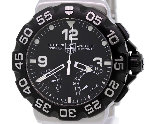 TAG HEUER Aquaracer CALIBRE S Quartz CAH7010.BA0854 Black Used Good