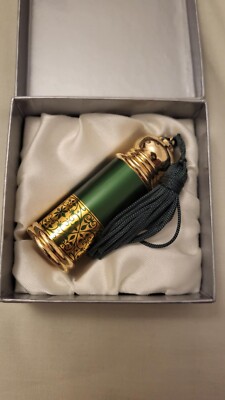 Tragbarer Duftflakon Parfum klein grün und gold Dekoration NEU/unbenutzt