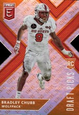 2018 Panini Elite Draft Picks Bradley Chubb #119 Aspirations Orange NC State 11K
