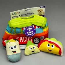 OUTWARD HOUND Hide A Taco Truck Mitt Squeaky Hide & Seek Fun for Dogs 9.5"x7" Mu
