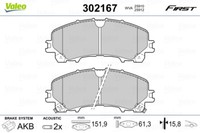 302167 Valeo Bremsbelagsatz, Scheibenbremse FüR Infiniti,Nissan,Renault