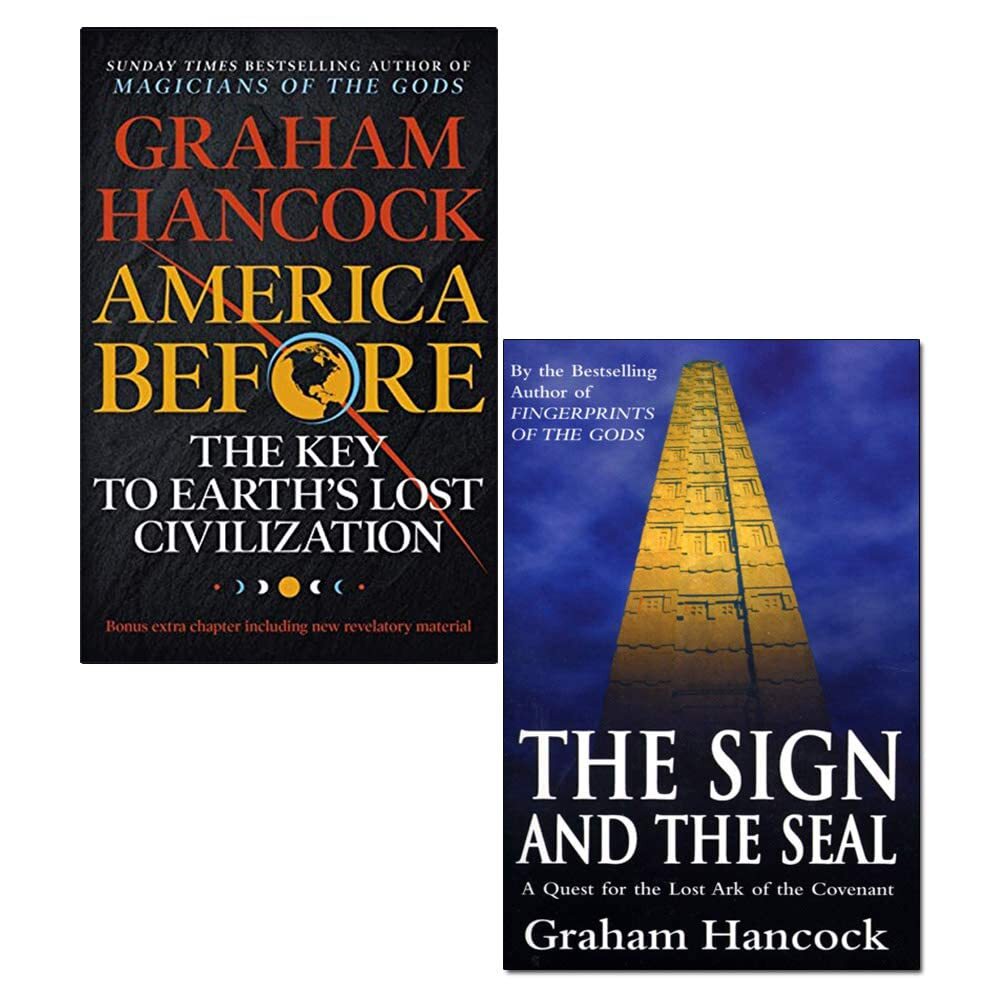 Graham Hancock 2 Books Collection Set (America Before, The Sign & The Seal) NEW