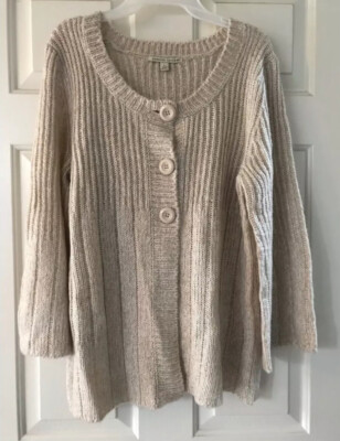 Carolyn Taylor Beige Cardigan Sweater 
