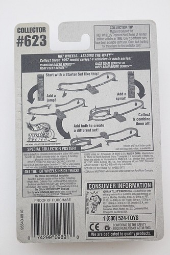 1996 Hot Wheels Error Card/Car 'MUSTANG COBRA' / London Taxi Both Versions RARE - Picture 6 of 7