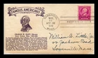 DR JIM STAMPS US COVER CHARLES W ELIOT FAMOUS AMERICANS FDC THERMOGRAPHED