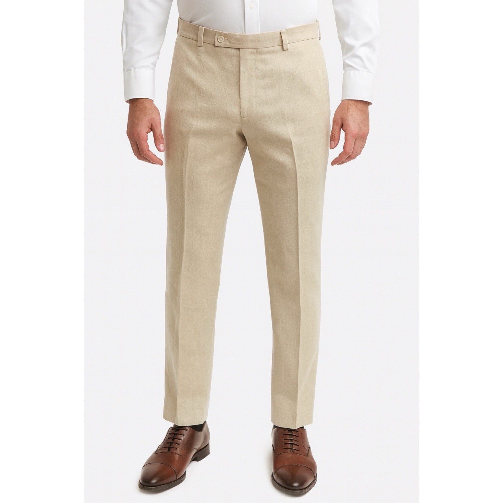 Calvin Klein Men's Classic Fit 100% Linen Chino Pants Tan 40x29