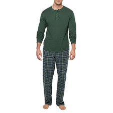 Eddie Bauer Men's 2-Piece Flannel Pajama Set Size XS Green