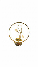 Modern Brass LED Ring Wall Sconce Light Crystal Bud Vanity Bathroom Fixture Gold