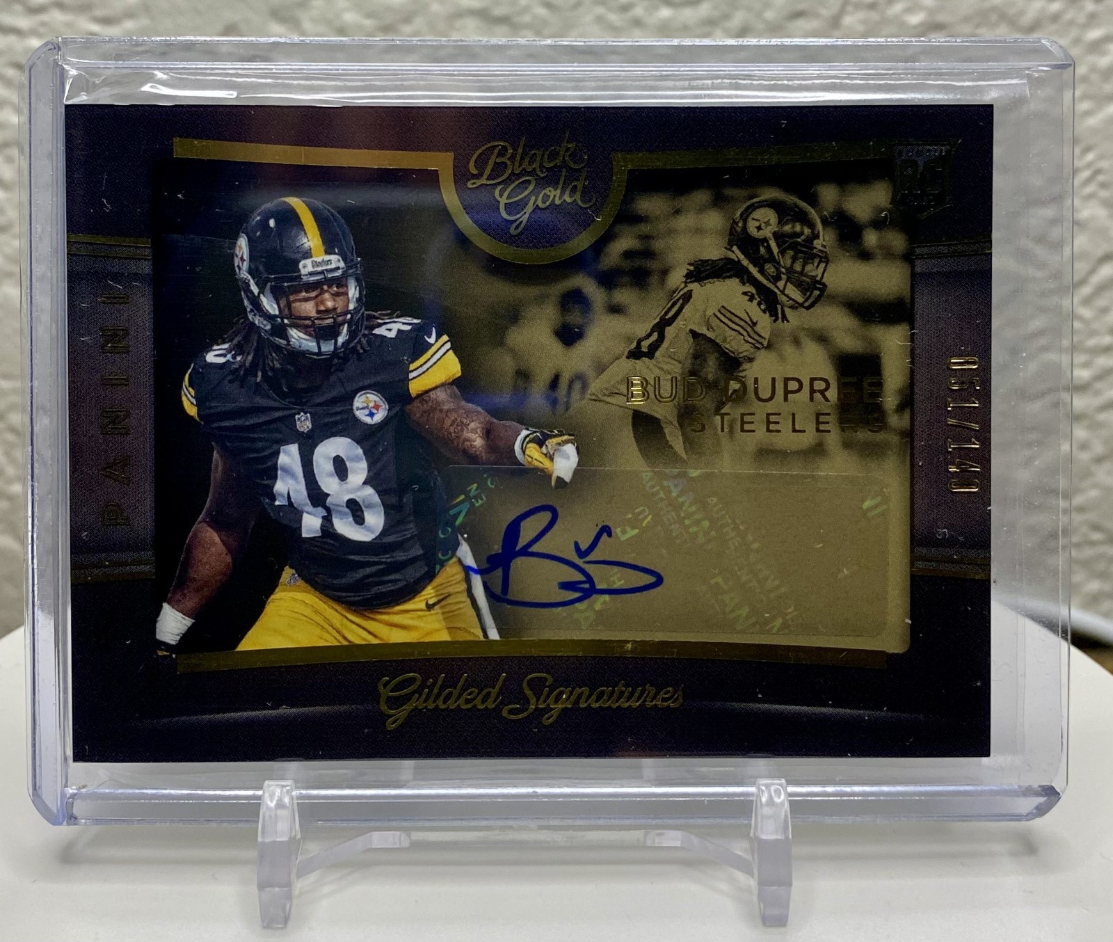 Bud Dupree Panini Black Gold Gilded Signatures #GILBD Base