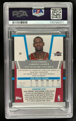 超お宝 2003 Bowman Sig LeBron James RC 1250 2003-04 Bowman Signature - LeBron James #56 /1250 (RC) for sale
