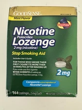 Goodsense Nicotine Polacrilex Lozenge 2 mg Mint 144 Lozenges Quit Smoking 12/26