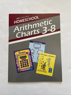 A Beka Book Homeschool Arithmetic Charts 3-8 Abeka