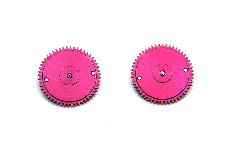 Genuine Rolex 1570 1560 1530 1520 7912 Caliber Magenta Reversing Wheel Set of 2