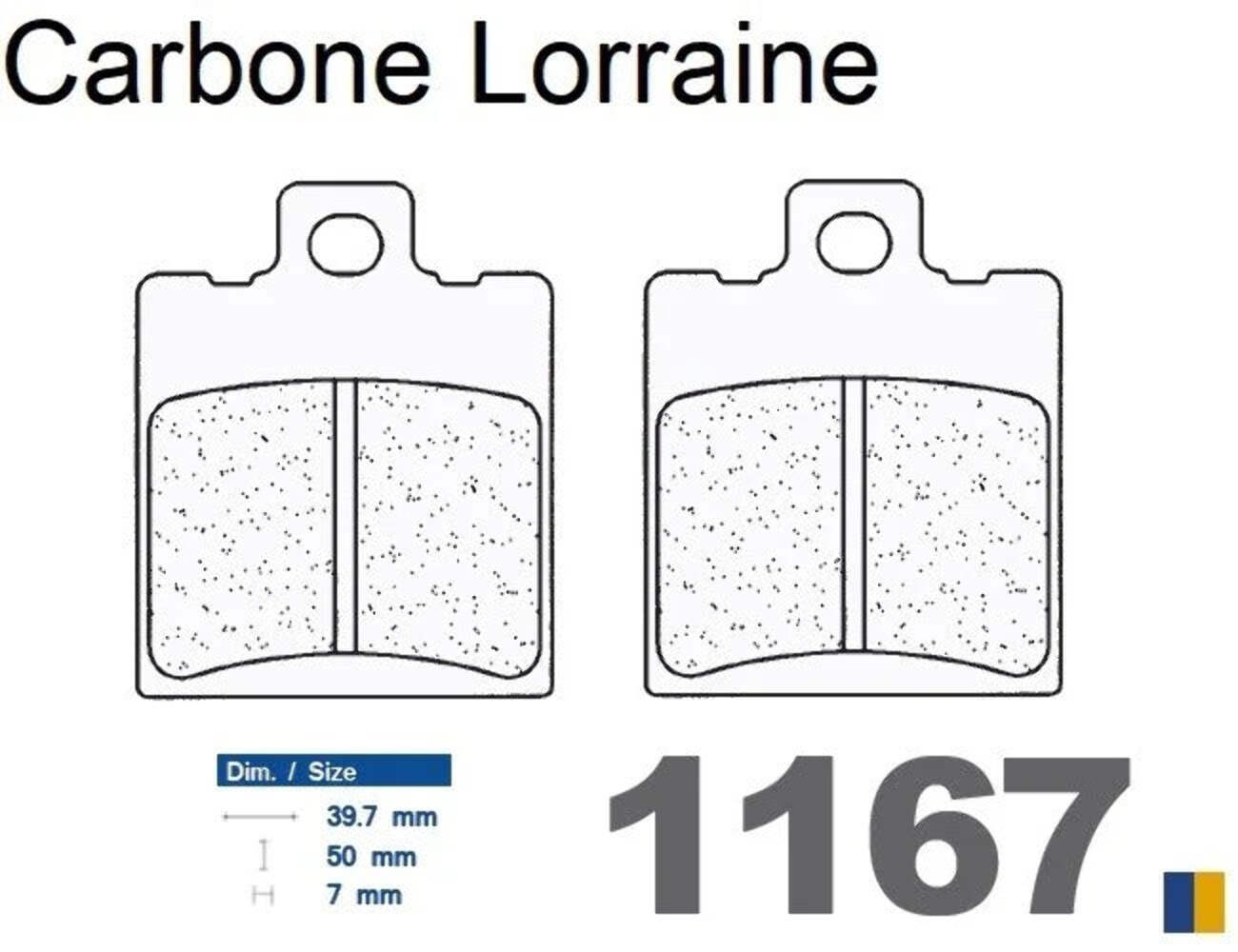 Plaquette de frein arrière Carbone Lorraine pour Aprilia RS 125 Extrema en métal fritté